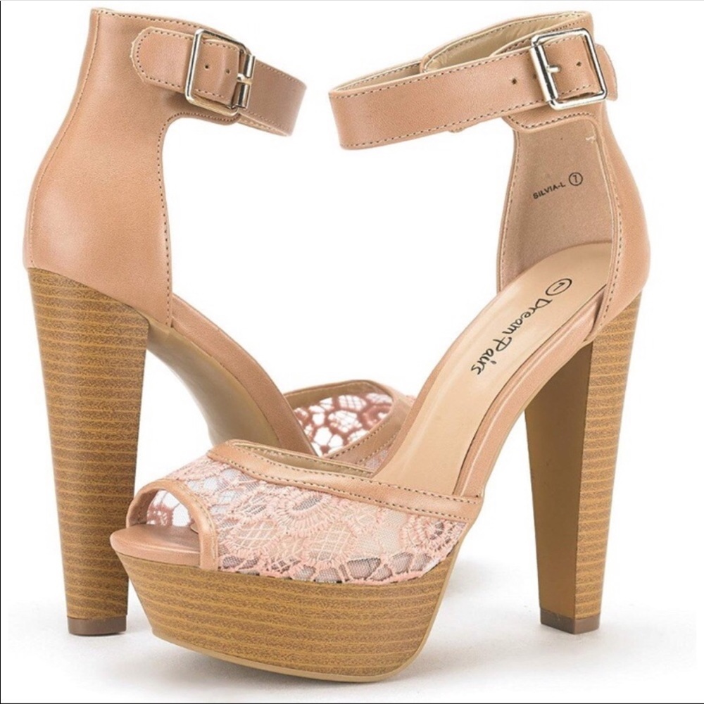 lace platform sandals